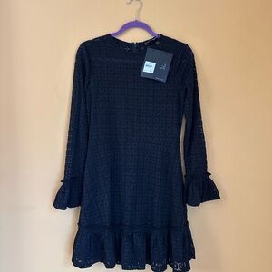 Elegant Black Lace Juniors Dress